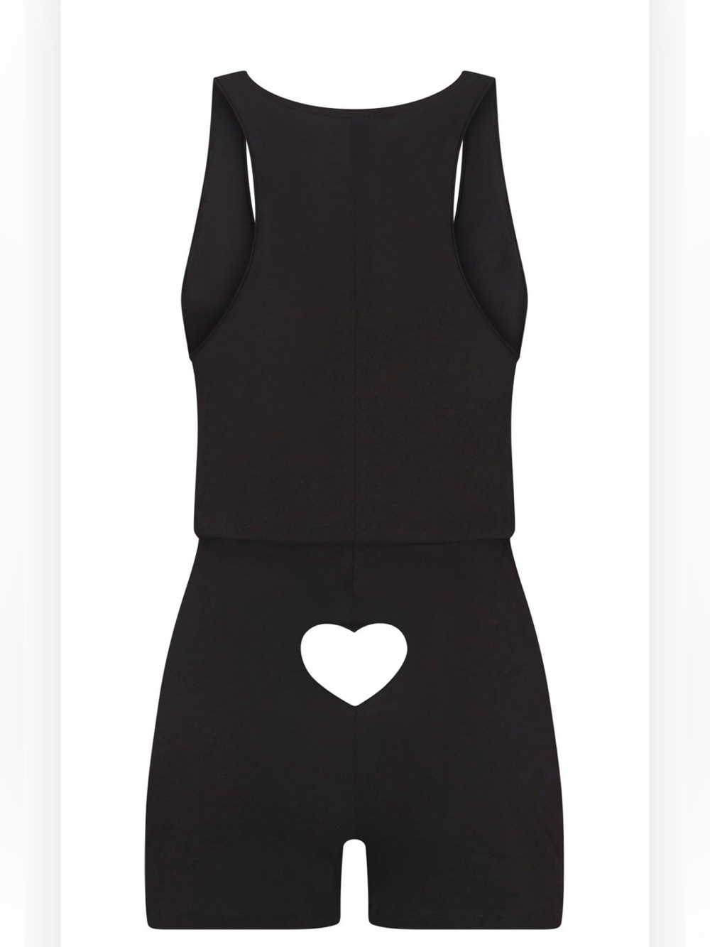 SKIMS Worn in Jersey Heart Onesie Black - Washed Onyx BNWT Heart Cutout